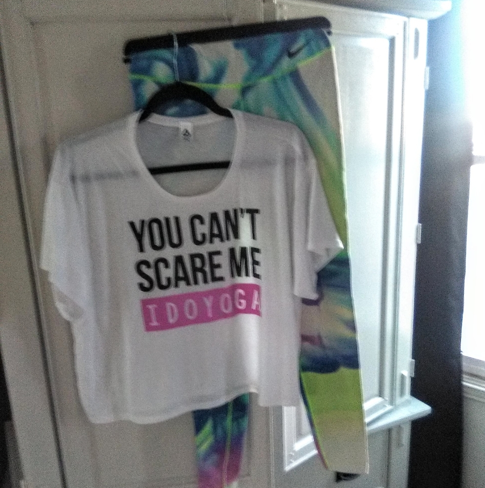NIKE Dri-Fit Workout Leggings/Pants S + YOGA Shirt